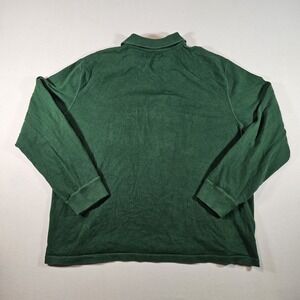 Polo Ralph Lauren Sweater Quarter Zip Men's Size XXL Elbow Patch Green Vintage